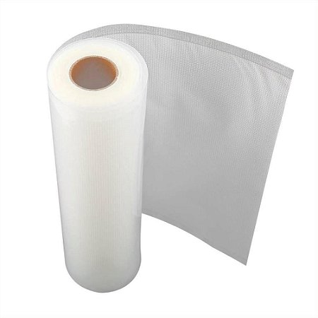 Rolo Bobina Saco Embalagem Seladora A Vacuo Ranhuras 28 Cm - Imagem 4
