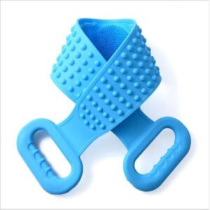 Esfoliante Corporal Banho Escova Silicone Limpeza Azul