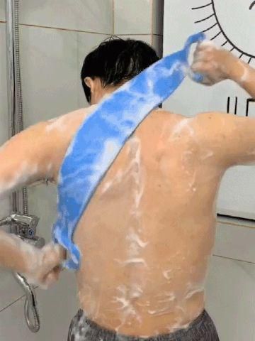 Esfoliante Corporal Banho Escova Silicone Limpeza Azul - Imagem 4