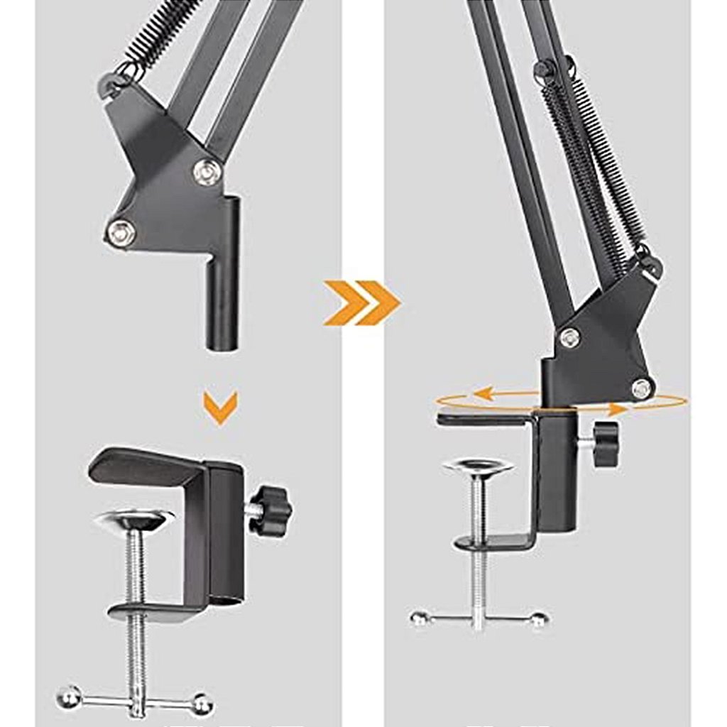 Pedestal Suporte Mesa Braço Articulado Para Microfone Studio - Imagem 2