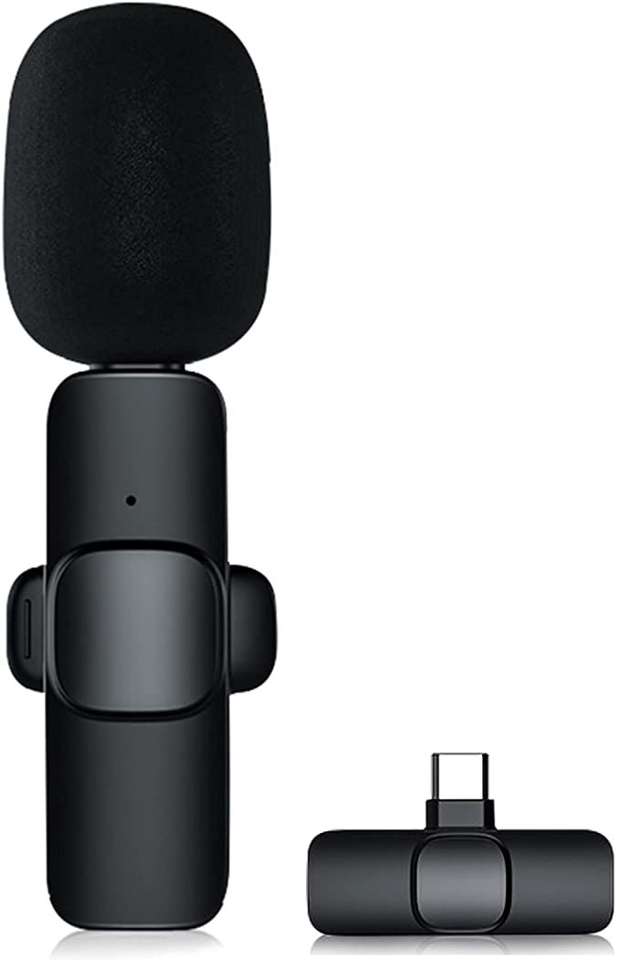 Microfone Sem Fio Transmissor Receptor De Lapela Para Android Tipo c - Imagem 6