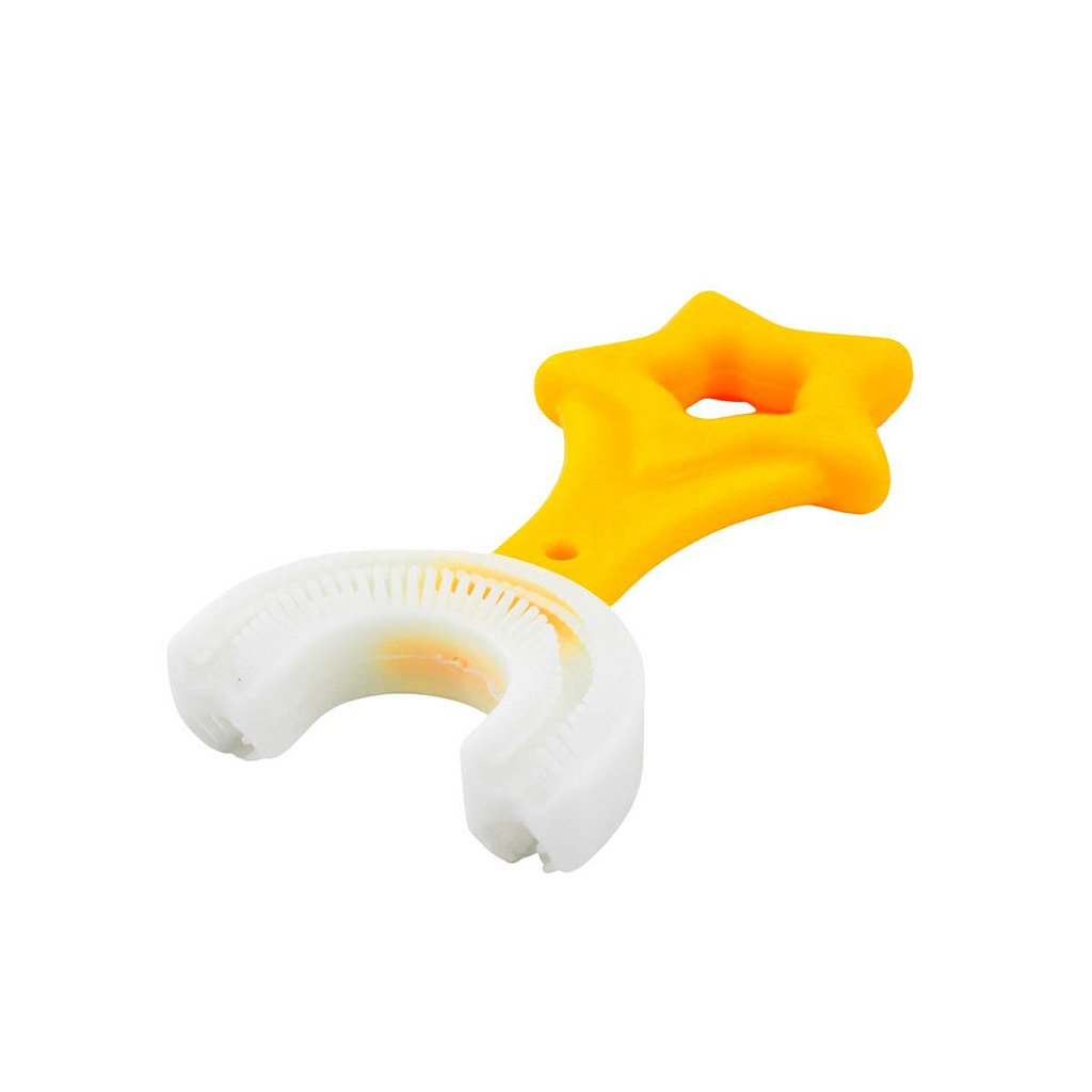 Escova De Dentes Infantil De Silicone Formato Em U 360º Grau - Imagem 4